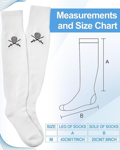 Fencing Socks for Men Youth Epee and Foil White Cotton Fencing Knee High Socks Comfortable Support Athletic Stockings in Saudi Arabia