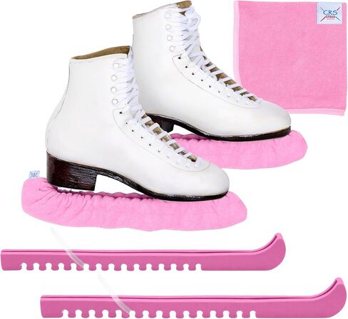 مجموعة هدايا CRS Cross Ice Skate Guards وSoakers ومنشفة. تصميم حماية قابل للتعديل من قطعة واحدة وملحقات غطاء شفرة التزلج الناعمة للتزلج على الجليد. لا يلزم التجميع in Kuwait