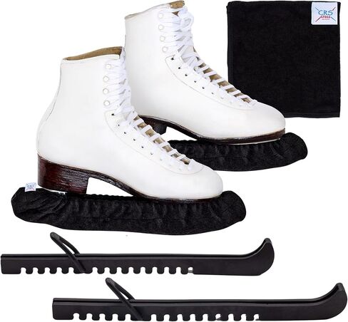 مجموعة هدايا CRS Cross Ice Skate Guards وSoakers ومنشفة. تصميم حماية قابل للتعديل من قطعة واحدة وملحقات غطاء شفرة التزلج الناعمة للتزلج على الجليد. لا يلزم التجميع in Kuwait
