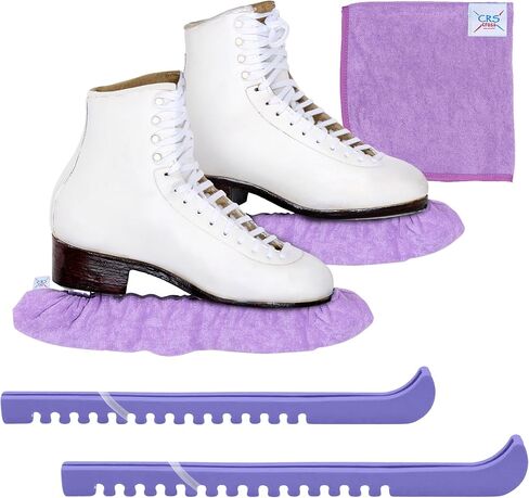 مجموعة هدايا CRS Cross Ice Skate Guards وSoakers ومنشفة. تصميم حماية قابل للتعديل من قطعة واحدة وملحقات غطاء شفرة التزلج الناعمة للتزلج على الجليد. لا يلزم التجميع in Kuwait