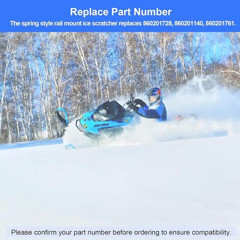 Spring Style Rail Mount Ice Scratchers for Ski-Doo, Snowmobile Ice Scrtchers Kit Replaces OEM# 860201728 in Kuwait