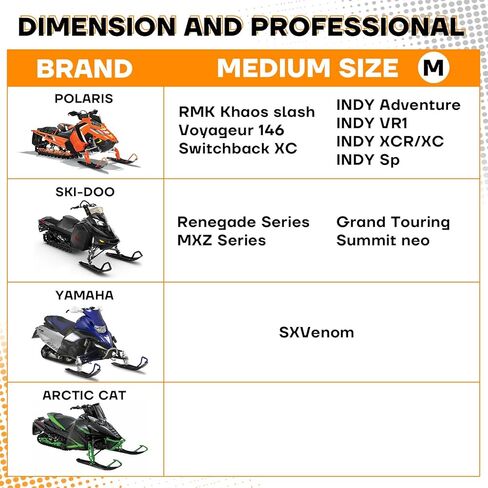 Snowmobile Cover, 115" x 51" x 48" Heavy Duty 420D Oxford Fabric Sled Ski Cover Waterproof and UV Protection (Black, M) in Kuwait