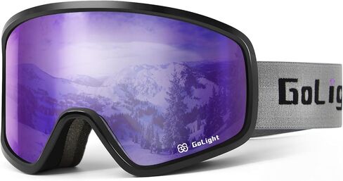 GoLight Polarized Anti-Glare OTG Ski Goggles – Anti-Fog Double Lens, UV400, Triple-Foam, Anti-Slip Strap for Men & Women in Kuwait