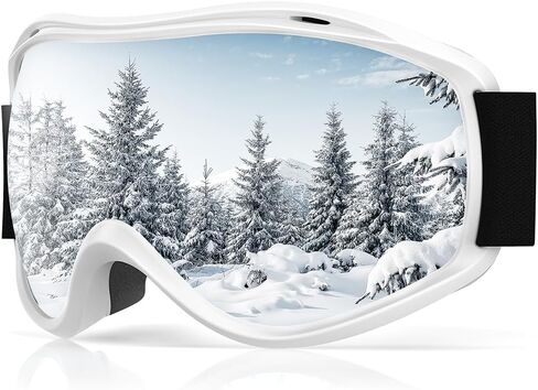 Ski Goggles Windproof Snowboard Goggles OTG Helmet Compatible Skiing Over Glasses Anti Fog UV400 for Mens Womens in Kuwait