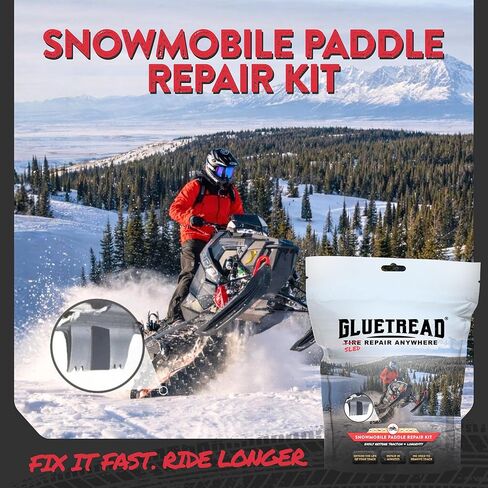 GlueTread Snowmobile Paddle Repair Kit - Reinforce & Repair Torn Snowmobile Paddles - Garage-Ready Track Repair System - Snowmobile Accessories & Gear in Kuwait