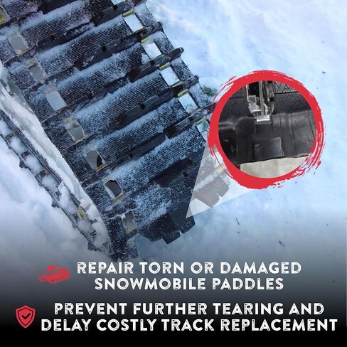 GlueTread Snowmobile Paddle Repair Kit - Reinforce & Repair Torn Snowmobile Paddles - Garage-Ready Track Repair System - Snowmobile Accessories & Gear in Kuwait