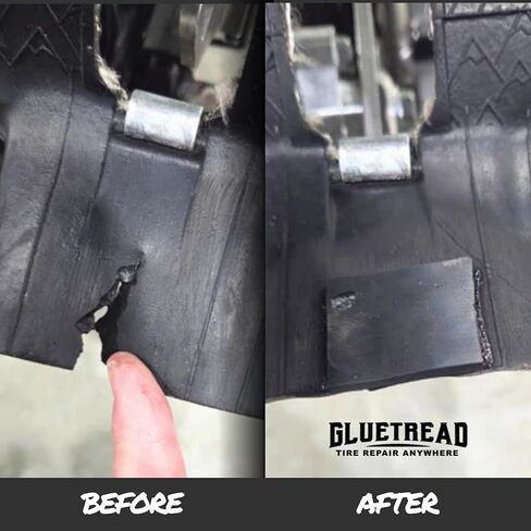 GlueTread Snowmobile Paddle Repair Kit - Reinforce & Repair Torn Snowmobile Paddles - Garage-Ready Track Repair System - Snowmobile Accessories & Gear in Kuwait