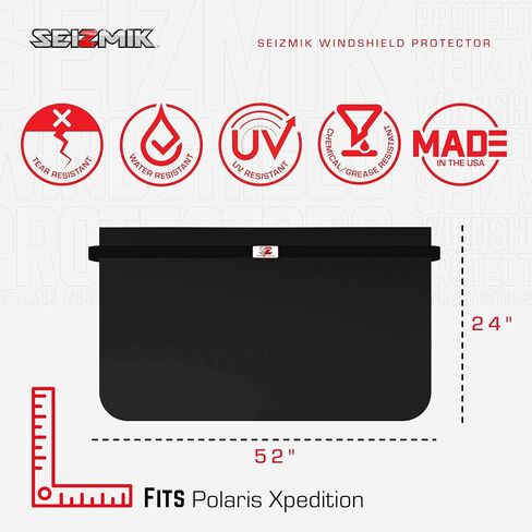 SEIZMIK Windshield Protector Compatible with Polaris Xpedition Side-by Side | Transport and Weather/Snow Protector | 600D Heavy-Duty Triple-Layer Protection 52"x24" in Saudi Arabia