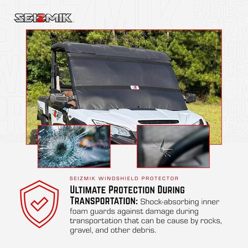 SEIZMIK Windshield Protector Compatible with Polaris Ranger XD 1500 Side-by Side | Transport and Weather/Snow Protector | 600D Heavy-Duty Triple-Layer Protection 54"x31" in Saudi Arabia