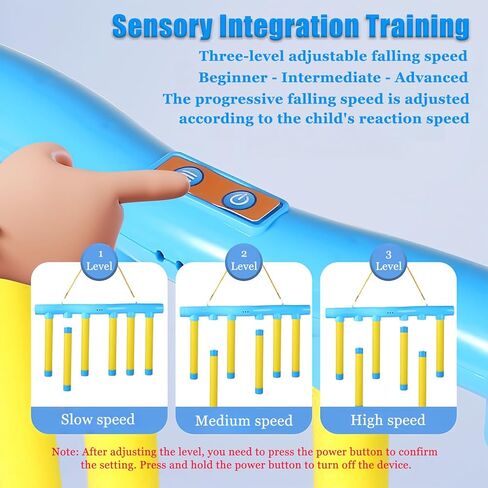 Shelprojsu Reflex Drop Sticks Challenge Game, 3 Adjustable Catching Falling Sticks Game, Hand Eye Coordination Training Game, Reaction Time Training Hand Speed Challenge Game in Kuwait