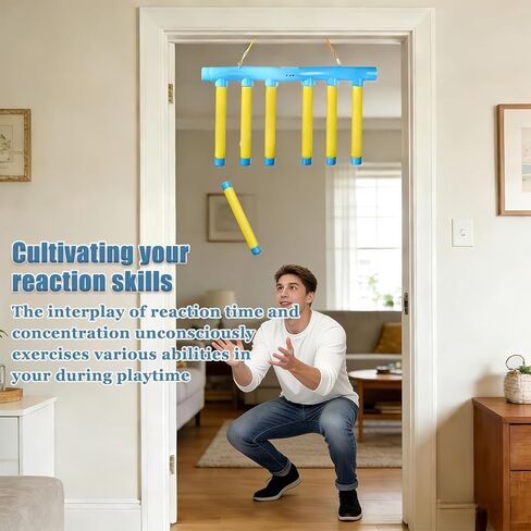 Reflex Challenge Game, 3 Adjustable Drop Stick Game, Reflex Game Falling Sticks for Hand Speed Challenge, Reaction Time & Hand Eye Coordination Training, Catching Sticks Game in Kuwait