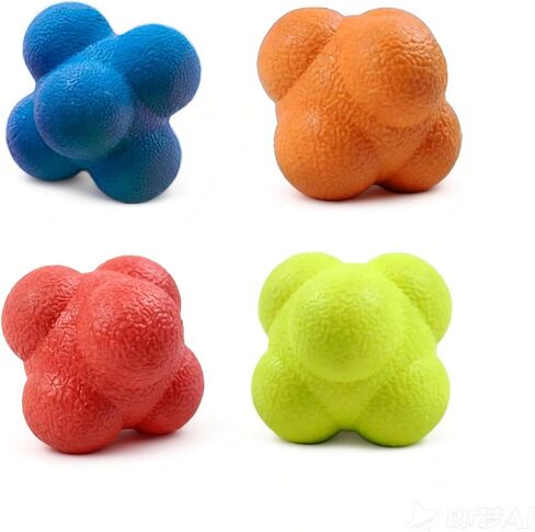 4 كرات رد فعل، 2.2-2.8 بوصة - مدرب التنسيق بين اليد والعين، معدات تدريب الانعكاس وخفة الحركة للبيسبول وكرة اليد والرياضة واللياقة البدنية للمتعة في الهواء الطلق، (فقط لأكثر من 12 شخصًا بالغًا) in Kuwait