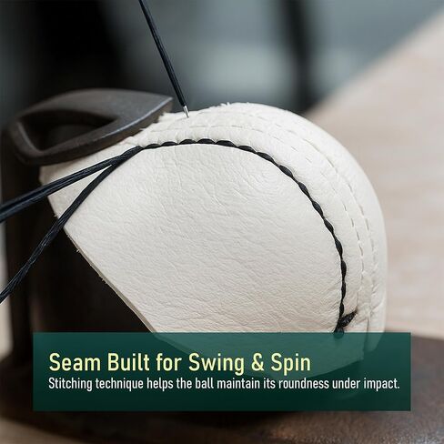 156g White Leather Cricket Ball | Hand-Stitched 4-Piece Match & Training Ball | Premium Alum-Tanned Leather | Waterproof & Durable in Saudi Arabia