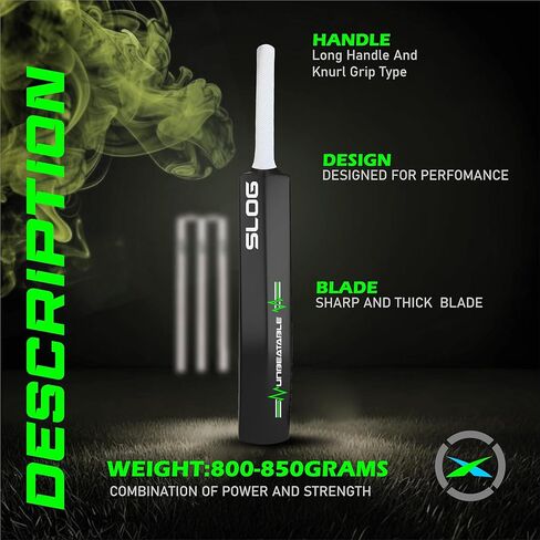 مضرب تنس الكريكيت البلاستيكي من Jaspo SLOG بالحجم الكامل (34 بوصة × 4.5 بوصة) لجميع الفئات العمرية (SLOG Cricket BAT) (SLOG) in Kuwait