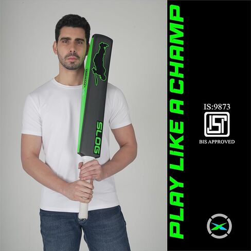 مضرب تنس الكريكيت البلاستيكي من Jaspo SLOG بالحجم الكامل (34 بوصة × 4.5 بوصة) لجميع الفئات العمرية (SLOG Cricket BAT) (SLOG) in Kuwait