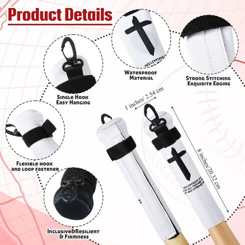 2 Pack Baseball & Softball Ice Cream Drip Bat Cover Wooden Baseball Bat Sleeve Softball Handle Protector for Hanging on Fence Warmer & Cover with Hook for Travel Storage in Saudi Arabia