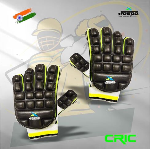 jaspo Cric-Addict Legender Cricket Set for Kids, Kit with legguards,Gloves,Bag,Ball,4stumps,2stands,2bails & a Strong Plastic bat for Initial Training, for Boys Girls(Size-5) up to 12 Years in Kuwait