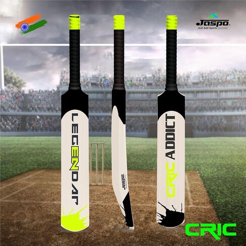 jaspo Cric-Addict Legender Cricket Set for Kids, Kit with legguards,Gloves,Bag,Ball,4stumps,2stands,2bails & a Strong Plastic bat for Initial Training, for Boys Girls(Size-5) up to 12 Years in Kuwait