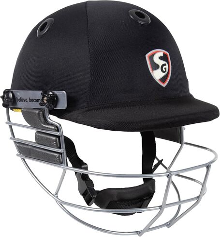 SG Blaze tech Cricket Premium Helmet, (Blue, Black, Green Color) in Saudi Arabia