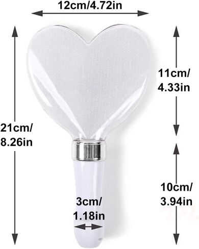 عصا التشجيع للحفلات الموسيقية LED، 15 لونًا عصا التشجيع للحفلات المضيئة للمهرجانات ومستلزمات حفلات أعياد الميلاد (اللون: أبيض) in Kuwait