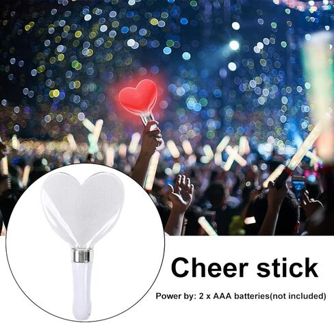 عصا التشجيع للحفلات الموسيقية LED، 15 لونًا عصا التشجيع للحفلات المضيئة للمهرجانات ومستلزمات حفلات أعياد الميلاد (اللون: أبيض) in Kuwait