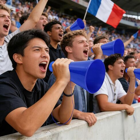 10 Pieces Cheer Megaphone, Plastic Megaphone Cheering Horn Trumpet, Shouting Cone Noisemaker for Adults Cheerleader Celebrations Party Accessories Sports Match Game in Kuwait