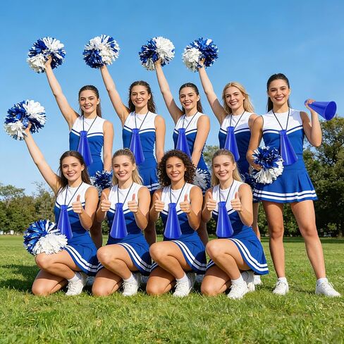 10 Pieces Cheer Megaphone, Plastic Megaphone Cheering Horn Trumpet, Shouting Cone Noisemaker for Adults Cheerleader Celebrations Party Accessories Sports Match Game in Kuwait