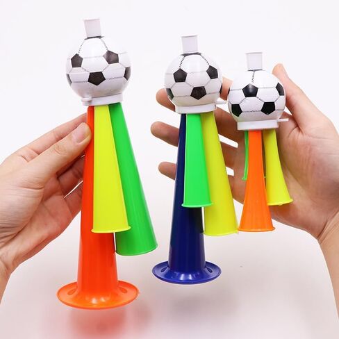 World Cup Cheering 3-Tone Horn, Loud Soccer Fan Vuvuzela, Stadium Cheer Prop for Football Match, Sports Event Party Gift for Fans in Saudi Arabia