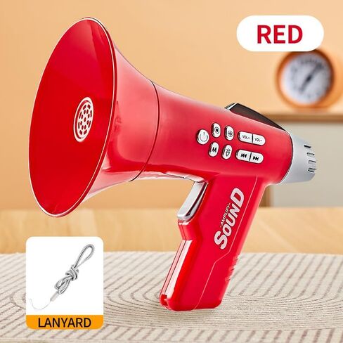 Voice Changer Megaphone for Kids, Pink, 4 Voice Modes with Colorful Lights, Volume and Echo Controls, Includes Neck Strap, Ages 3-8 (Red) in Saudi Arabia