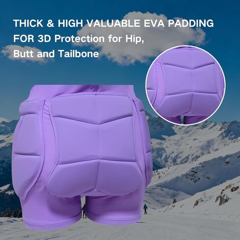 Women Girl Bumsaver Padded Shorts for Skateboarding, Roller Skating, Roller Derby, Inline Skating, Snowboarding and Skiing in Kuwait