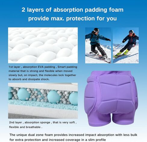 Women Girl Bumsaver Padded Shorts for Skateboarding, Roller Skating, Roller Derby, Inline Skating, Snowboarding and Skiing in Kuwait