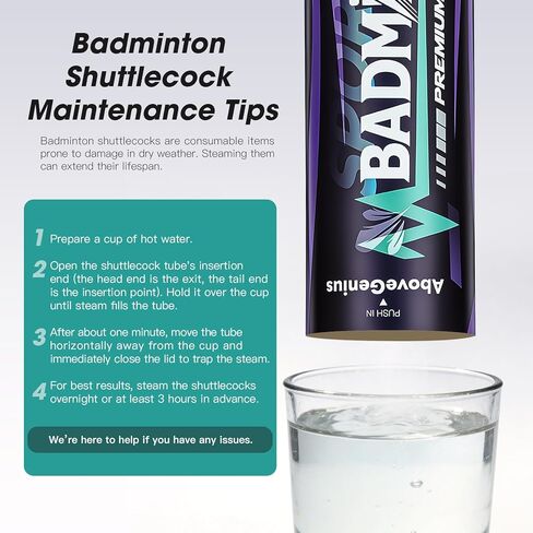 Goose Feather Badminton Birdies 6/12 Pack, Badminton Shuttlecocks with Stability Durability, High Speed Shuttle Balls for Indoor Outdoor Backyard Practice Training in Kuwait