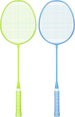 مجموعة مضارب كرة الريشة مكونة من قطعتين، مجموعة كرة الريشة خفيفة الوزن لألعاب الفناء الخلفي في الهواء الطلق، مضرب محمول للمبتدئين من العائلة والبالغين والمراهقين in Kuwait