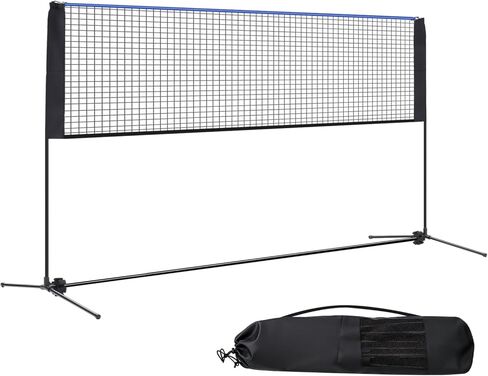 Portable Badminton Net Set, 10FT/14FT/17FT Wide, Adjustable Height Multi Sport Net for Pickleball, Tennis, Volleyball, Soccer Tennis, Indoor Outdoor with Carry Bag, Easy Setup for Backyard in Kuwait