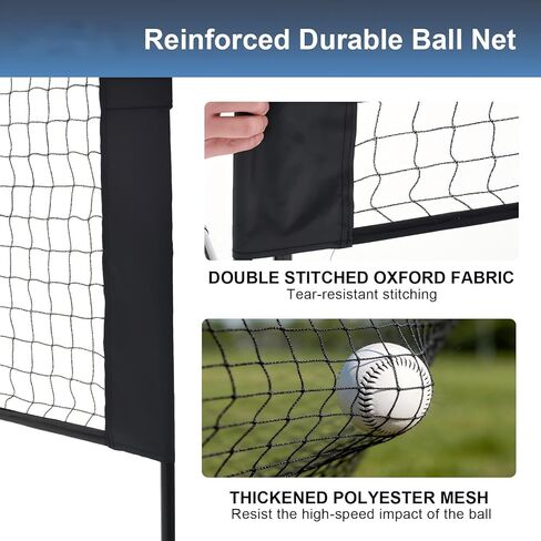 Portable Badminton Net Set, 10FT/14FT/17FT Wide, Adjustable Height Multi Sport Net for Pickleball, Tennis, Volleyball, Soccer Tennis, Indoor Outdoor with Carry Bag, Easy Setup for Backyard in Kuwait