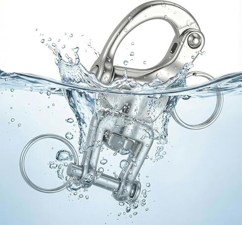 6 Pack Swivel Eye Snap Shackle, 316 Stainless Steel Clevis Swivel Jaw Swivel Shackle Marine Grade Sailing Halyard Shackle Quick Release Snap Hook for Boat Rigging Industrial Lifting Climbing in Kuwait