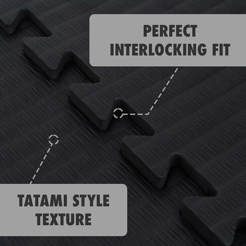 Gold BJJ Home Jiu Jitsu Mats - Extra Thick 1.5" Interlocking Puzzle Mats for Grappling, Wrestling, MMA & Judo Training Room Flooring in Kuwait