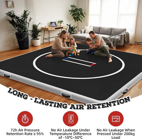 Inflatable Wrestling Mat 10FT×10FT×4IN for Home, PVC Air Cushion Wrestling Mats for Kids & Family, BJJ Mats for Home Training, Jiu Jitsu, MMA, Martial Arts, Grappling and Judo, Indoor & Outdoor in Saudi Arabia