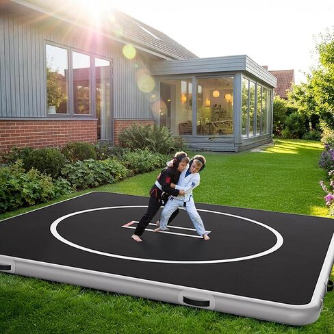 Inflatable Wrestling Mat 10FT×10FT×4IN for Home, PVC Air Cushion Wrestling Mats for Kids & Family, BJJ Mats for Home Training, Jiu Jitsu, MMA, Martial Arts, Grappling and Judo, Indoor & Outdoor in Saudi Arabia