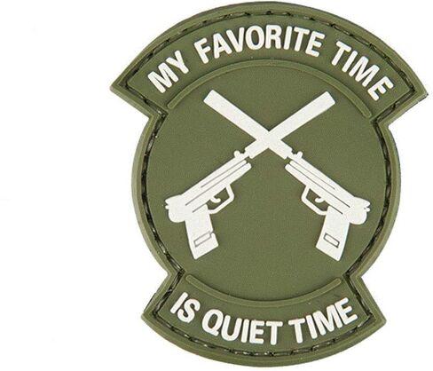 رقعة PVC التكتيكية "Fav Time is Quiet Time" من مادة PVC - OD Green in Kuwait