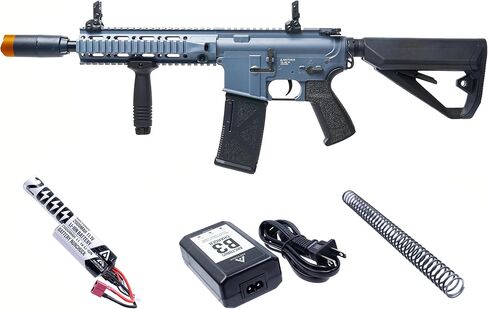 Arcturus التكتيكية LWT MK-II CQB 10 "بوليمر - كهربائي كامل / شبه تلقائي / ثاني انفجار / ثالث انفجار / ثنائي / منحدر Airsoft AEG Sport SE Starter Pack رمادي مع بطارية وشاحن in Kuwait