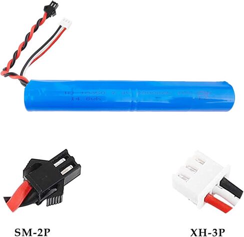 2 حزمة 7.4 فولت 2000 مللي أمبير بطارية ترشيش الكرة بندقية بطارية حزمة الملحقات ل SRB1200 400 400-SUB Airsoft أو لعبة مسدس الماء مع كابل شحن USB SM2P XH-3 التوصيل in Kuwait