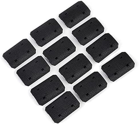 Pack of 12 Lightweight Ergonomic Polymer Rail Black in Saudi Arabia