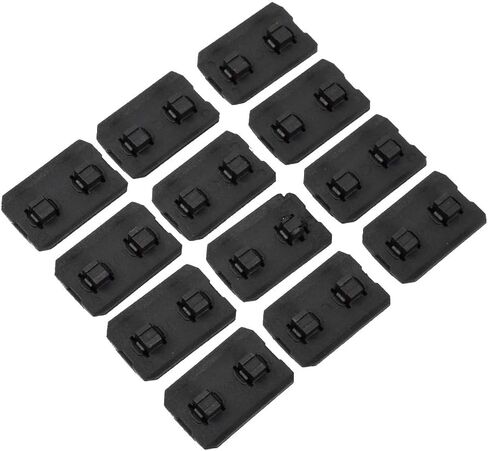 Pack of 12 Lightweight Ergonomic Polymer Rail Black in Saudi Arabia