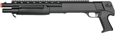 BBTac Airsoft Shotgun M309 Pump Action - Tactical Airsoft Shotgun, Weaver Top Rail, Removeable Clip, Powerful 445 Fps with 6mm BBS in Kuwait
