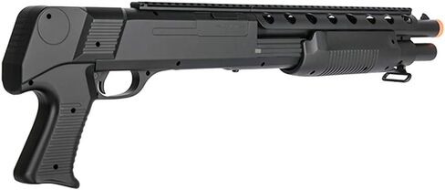 BBTac Airsoft Shotgun M309 Pump Action - Tactical Airsoft Shotgun, Weaver Top Rail, Removeable Clip, Powerful 445 Fps with 6mm BBS in Kuwait