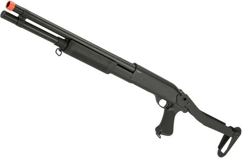 Evike Airsoft - CYMA Standard Metal M870 3-Round Burst Multi-Airsoft Shotshell تحميل Airsoft Shotgun (الطراز: معدن قابل للطي) - (PID: 63539) in Kuwait