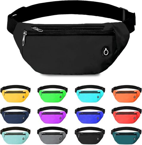 Fanny Pack for Women Men,Crossbody Fanny Pack Water Resistant Sports Waist Bag Pack, Belt Bag for Travel Hiking Running in Kuwait