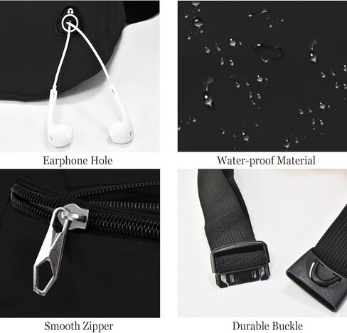 Fanny Pack for Women Men,Crossbody Fanny Pack Water Resistant Sports Waist Bag Pack, Belt Bag for Travel Hiking Running in Kuwait