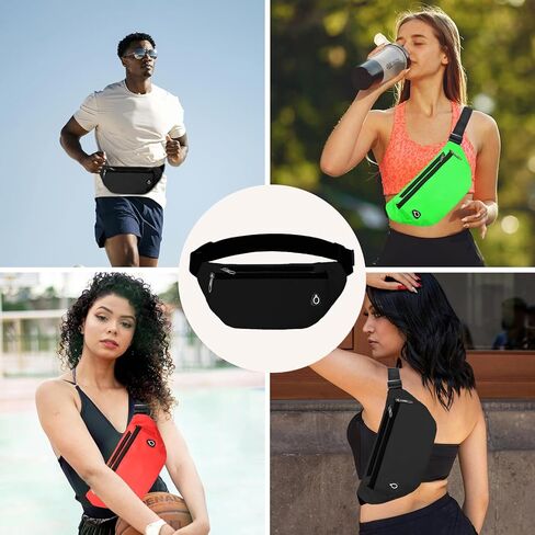 Fanny Pack for Women Men,Crossbody Fanny Pack Water Resistant Sports Waist Bag Pack, Belt Bag for Travel Hiking Running in Kuwait